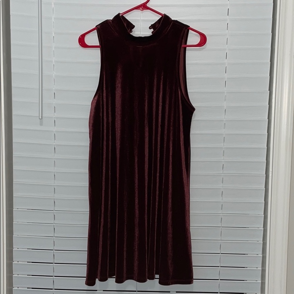 Burgundy Velvet Dress